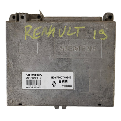 RENAULT 19 ECU / S101718102C / HOM7700749946 / 7700858259 / BVM / SIEMENS