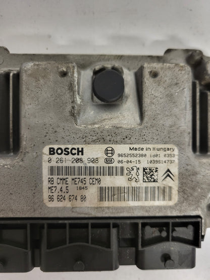 CITROEN PEUGEOT ECU / 0261208908 / ME7.4.5 / 9663518680 / 9652552380 / ME745 / BOSCH