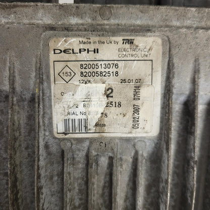 RENAULT KANGOO ECU / 8200513076 / 8200582518 / DCM1.2 / R0410B037C / DELPHI