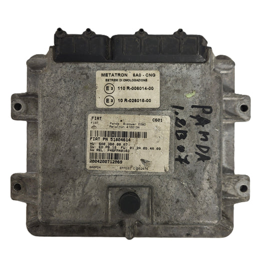 Fiat Panda ECU / 51804614 / 4100134 / METATRON