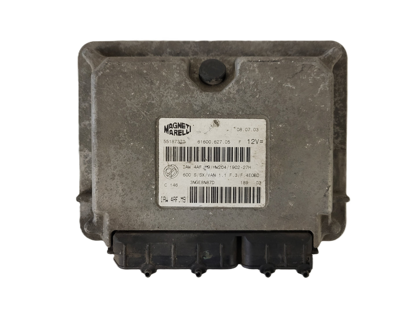 Fiat Seicento 600 ECU / 55187372 / IAW4AF.M9 / 61600.627.05 / MAGNETI MARELLI