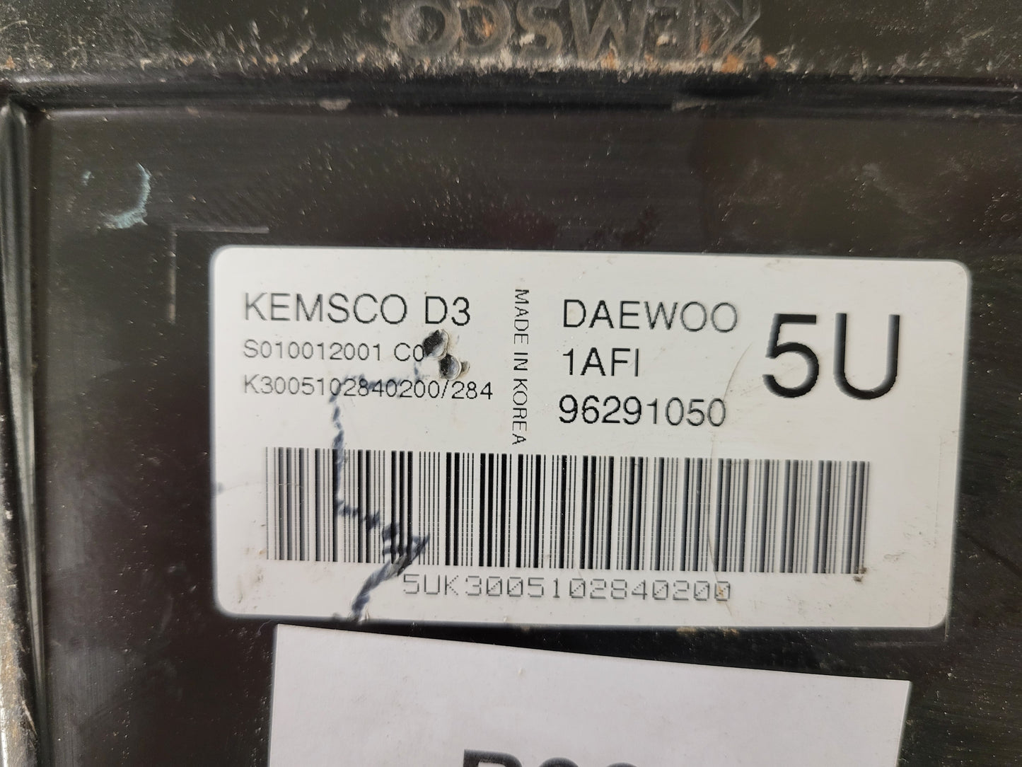 DAEWOO MATIZ ECU / 96291050 / 1APT / S010012001 / 5U
