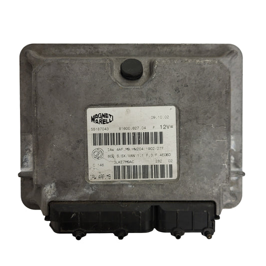 FIAT SEICENTO 600 ECU / 55187043 / IAW 4AF.M9 / 61600.627.04 / MAGNETI MARELLI
