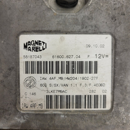 FIAT SEICENTO 600 ECU / 55187043 / IAW 4AF.M9 / 61600.627.04 / MAGNETI MARELLI
