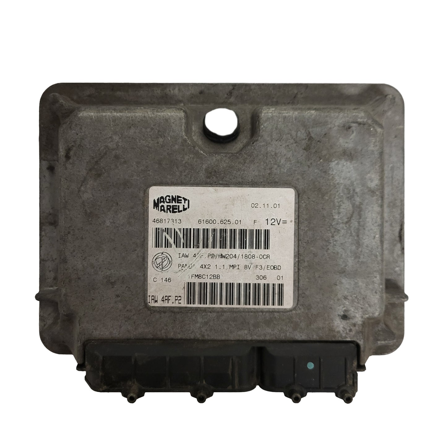 FIAT PANDA 1.1 ECU / 46817813 / IAW 4AF.P2 / 61600.625.01 / HW204 / MAGNETI MARELLI