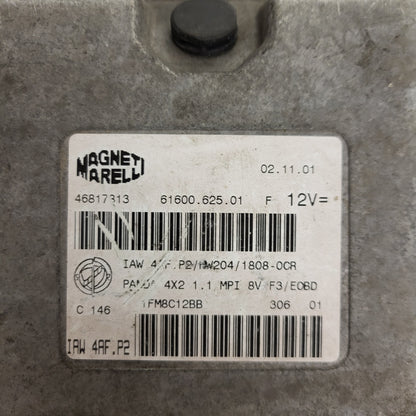 FIAT PANDA 1.1 ECU / 46817813 / IAW 4AF.P2 / 61600.625.01 / HW204 / MAGNETI MARELLI