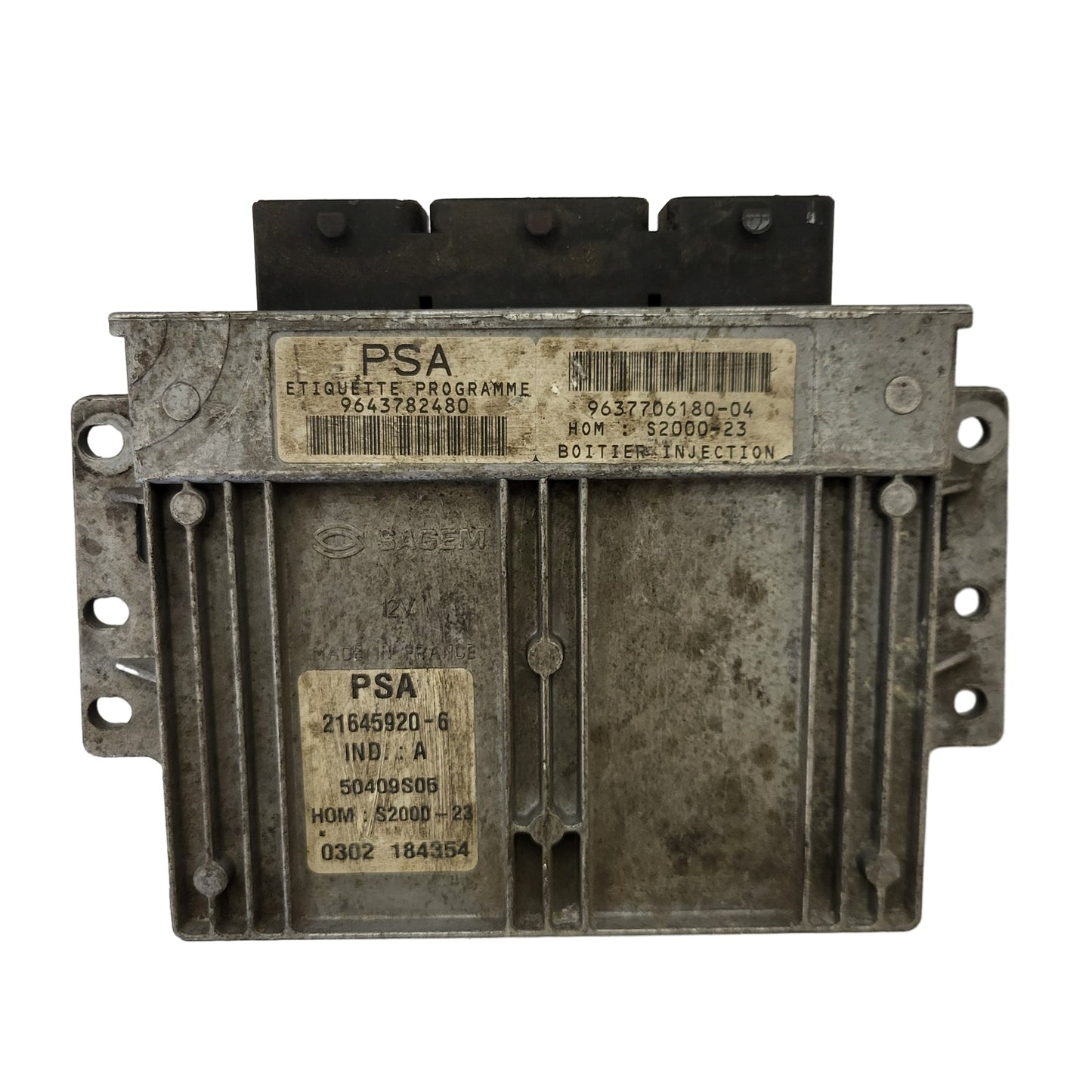 PEUGEOT 206 ECU / 21645920-6 / 9643782480 / 9637706180-04 / SAGEM