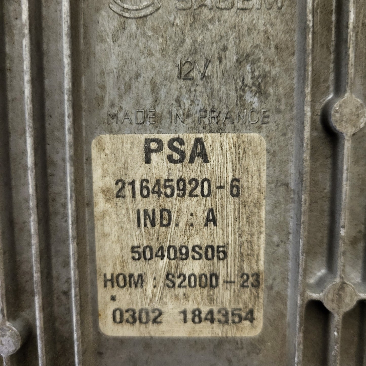 PEUGEOT 206 ECU / 21645920-6 / 9643782480 / 9637706180-04 / SAGEM