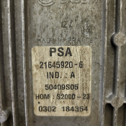 PEUGEOT 206 ECU / 21645920-6 / 9643782480 / 9637706180-04 / SAGEM