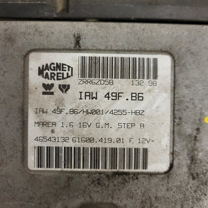FIAT MAREA 1.6 16V ECU / IAW 49F.B6 / 46543132 / HW001 / 61600.419.01 / MAGNETI MARELLI