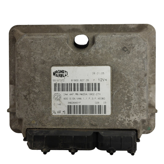 Fiat Seicento 600 ECU / 55187372 / IAW 4AF.M9 / 61600.627.05 / HW204 / MAGNETI MARELLI