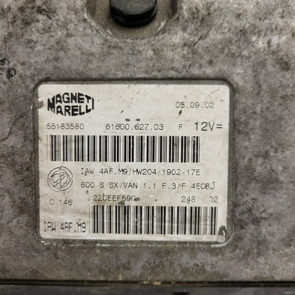 FIAT SEICENTO 600 1.1 ECU / IAW 4AF.M9 / 55183580 / HW204 / MAGNETI MARELLI