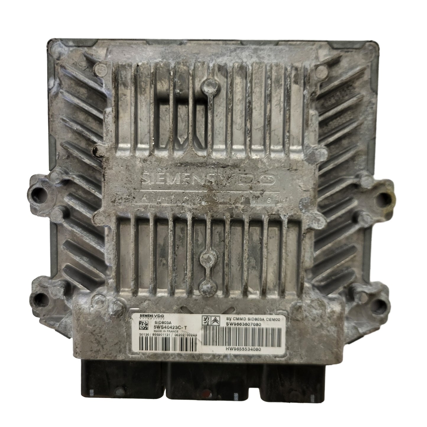 PEUGEOT 407 ECU / 5WS40423C-T / 9663607080 / 9655534080 / SID803A / SIEMENS