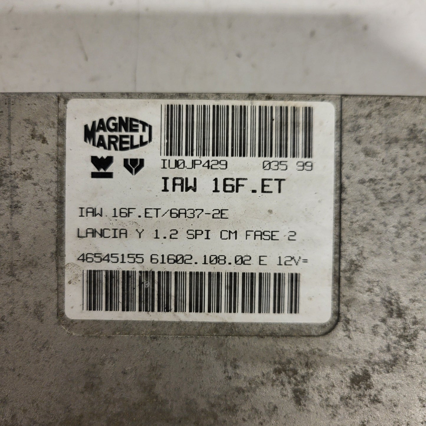 LANCIA Y 1.2 ECU / IAW16F.ET / 46545155 / 61602.108.02 / MAGNETI MARELLI