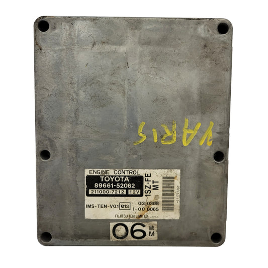 TOYOTA YARIS 1SZ-FE ECU / 89661-52062 / 211000-7212 / FUJITSU