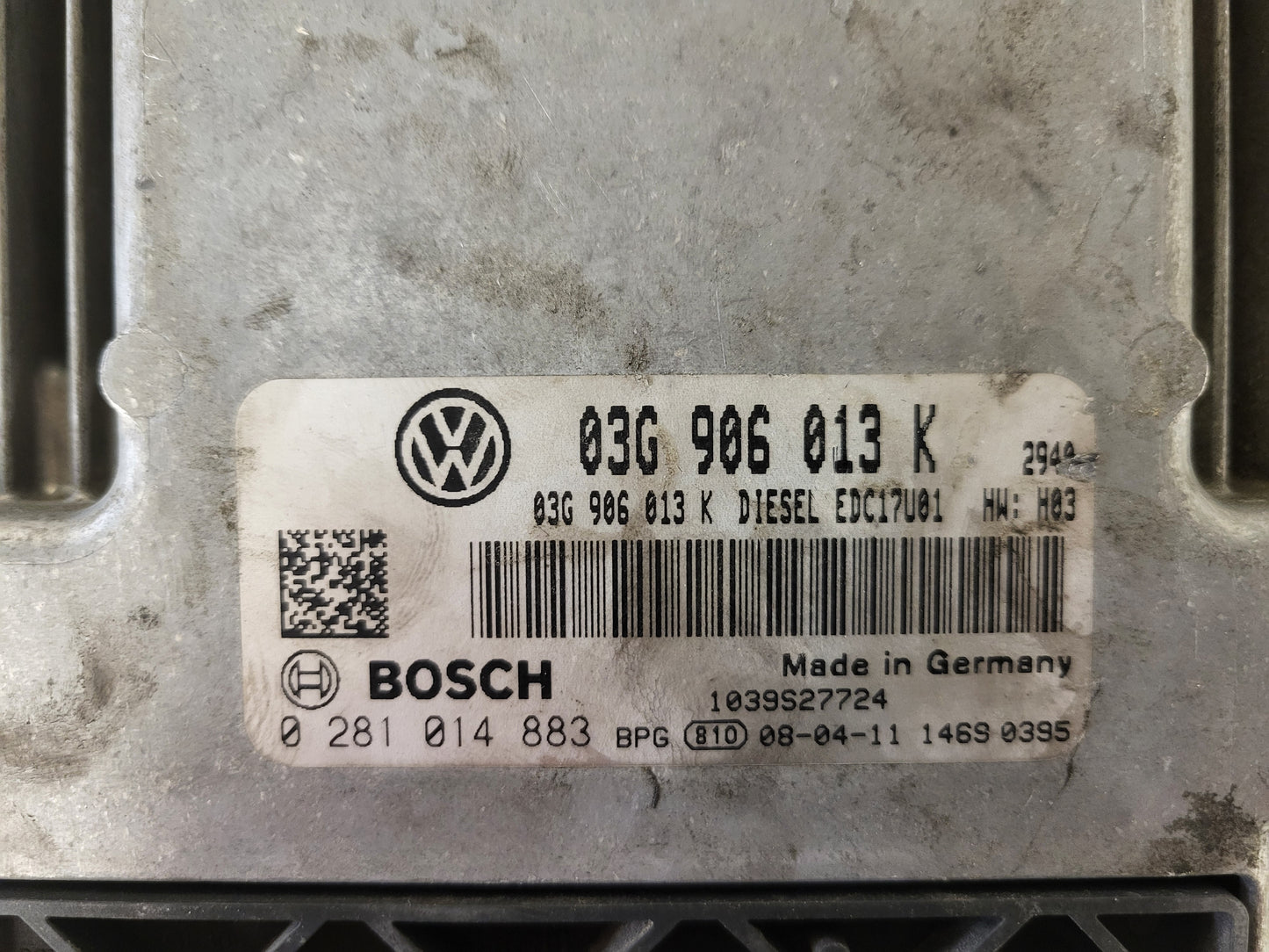 SEAT IBIZA ECU / 03G906013K / 0281014883 / EDC17U01 / BOSCH