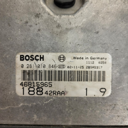 FIAT PUNTO 2 188 1.9 JTD ECU / 0281010846 / 46815965 / BOSCH