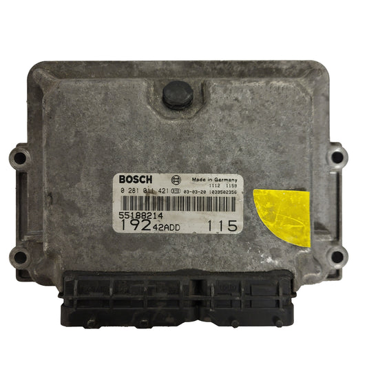 Fiat STILO 1.9 ECU / 0281011421 / 55188214 / BOSCH