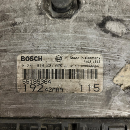 Fiat Stilo 1.9 JTD ECU / 0281010337 / 55185364 / BOSCH