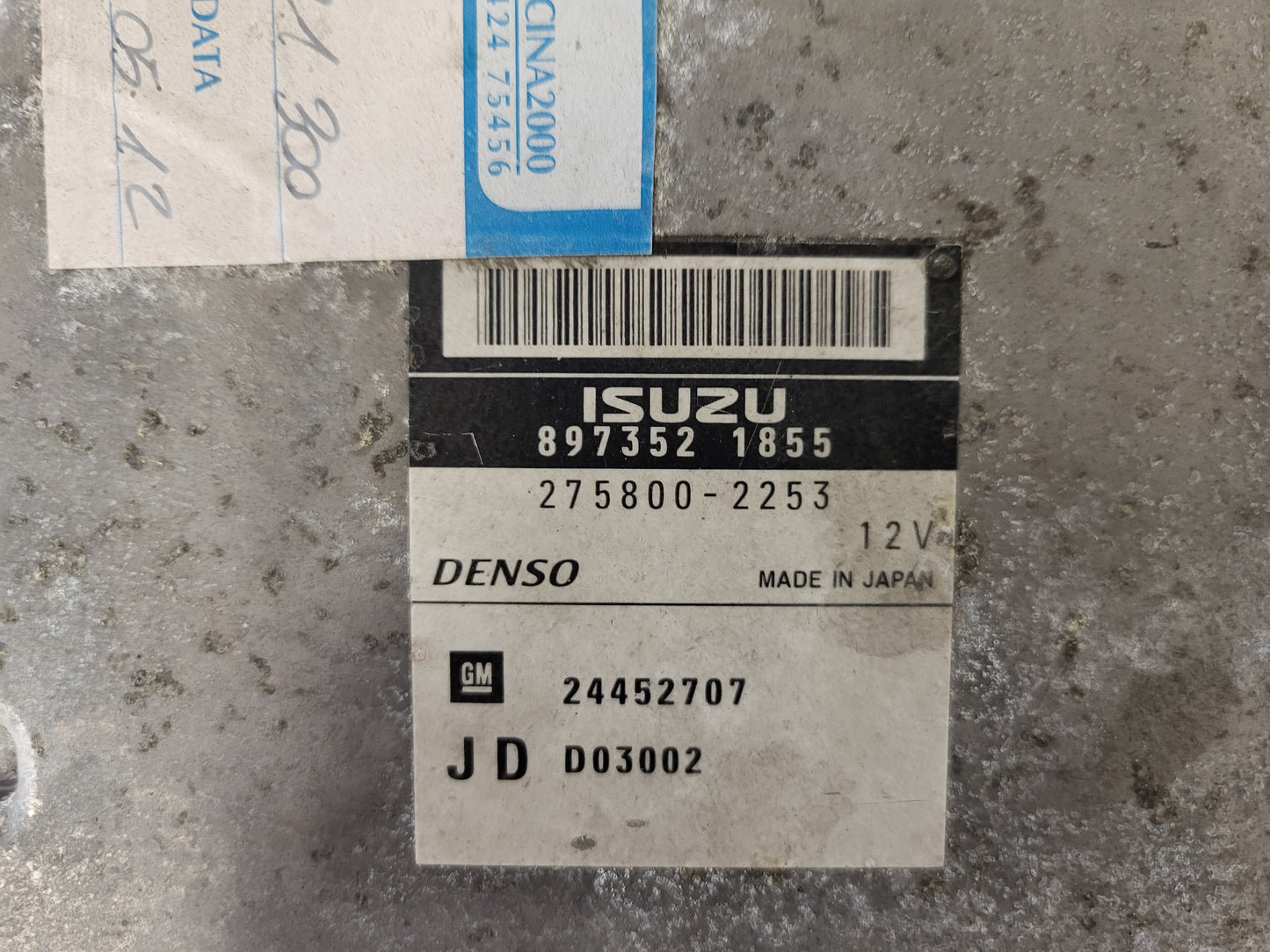 OPEL VECTRA C ECU / 275800-2253 / 8973521885 / 24452707 / D03002 / ISUZU