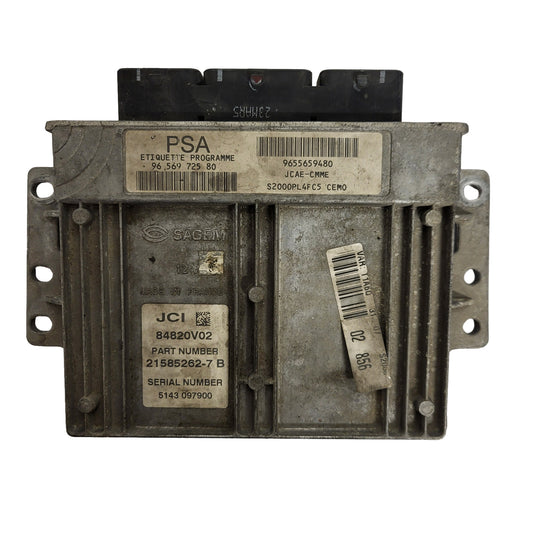 PEUGEOT 206 ECU / 9656972580 / 21585262-7 / 21585262-7A / 9655659480 / JCAE-CMME