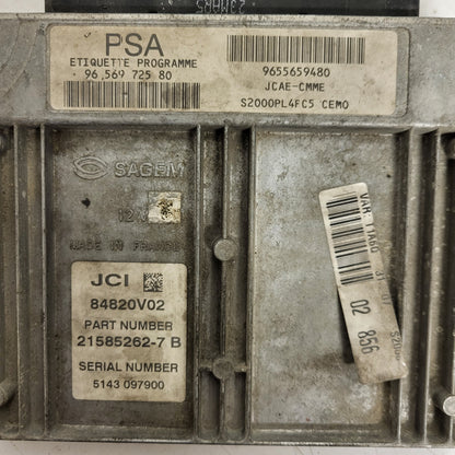 PEUGEOT 206 ECU / 9656972580 / 21585262-7 / 21585262-7A / 9655659480 / JCAE-CMME