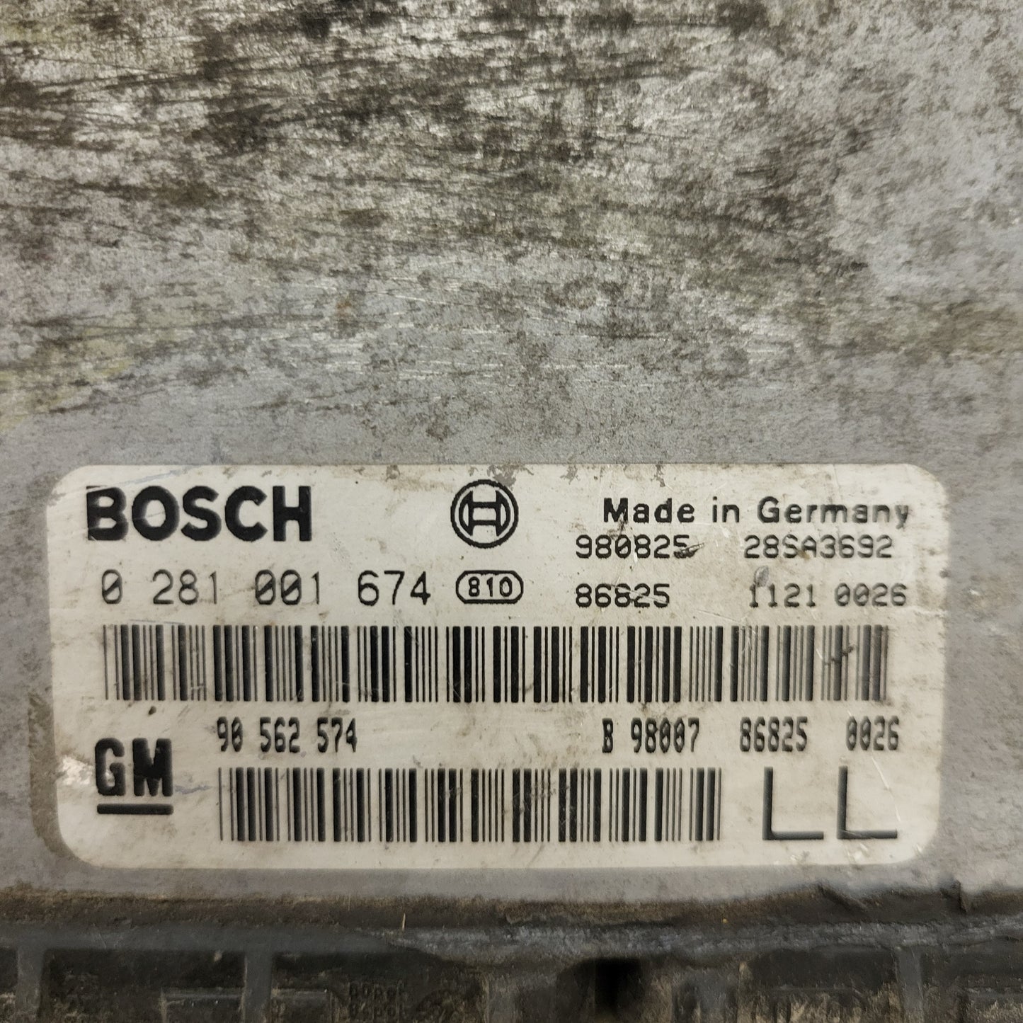 Opel Astra ECU / 0281001674 / 90562574 / LL / BOSCH