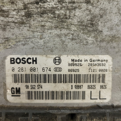 Opel Astra ECU / 0281001674 / 90562574 / LL / BOSCH