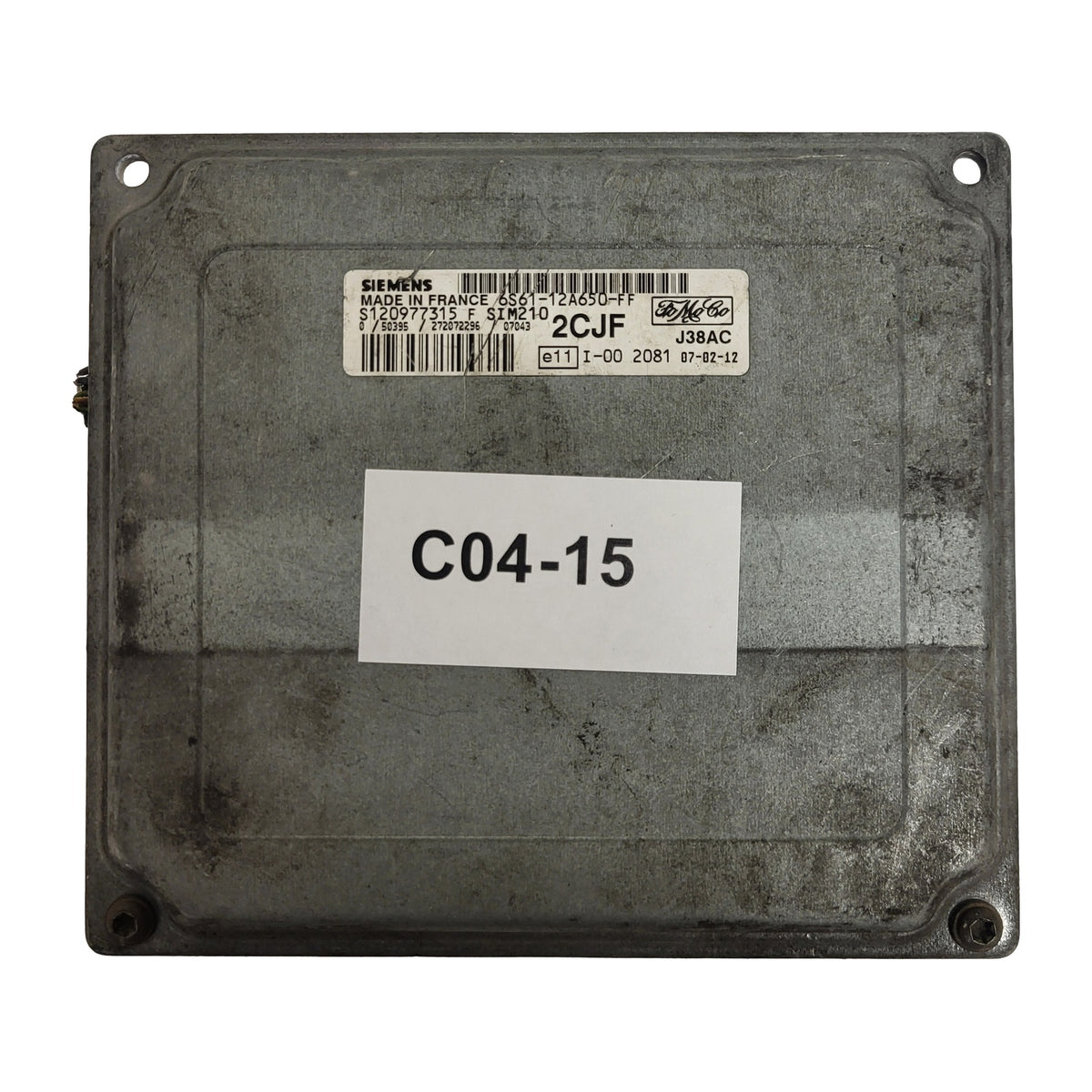 FORD FIESTA ECU / 6S61-12A650-FF / S120977315F / 2CJF / SIM210 - C04-15 - 1