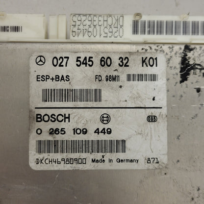 Mercedes a class ecu / 0265109449 / 0275456032 / BOSCH