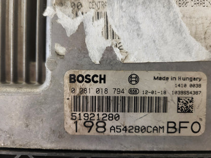 FIAT BRAVO ECU / 0281018794 / 51921280 / BOSCH