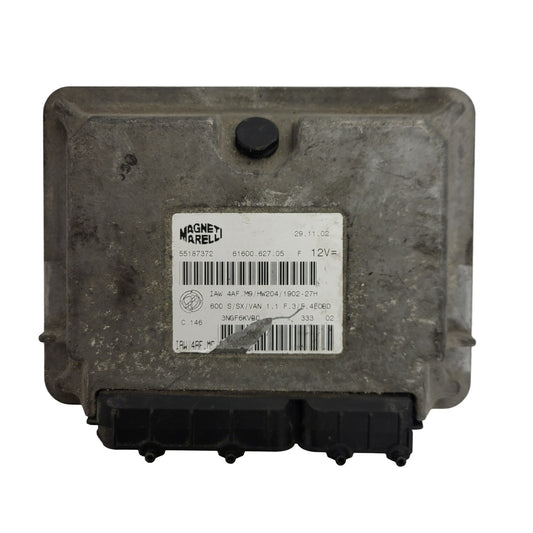 Fiat Seicento 600 ECU / 55187372 / IAW 4AF.M9 / 61600.627.05 / HW204 / MAGNETI MARELLI