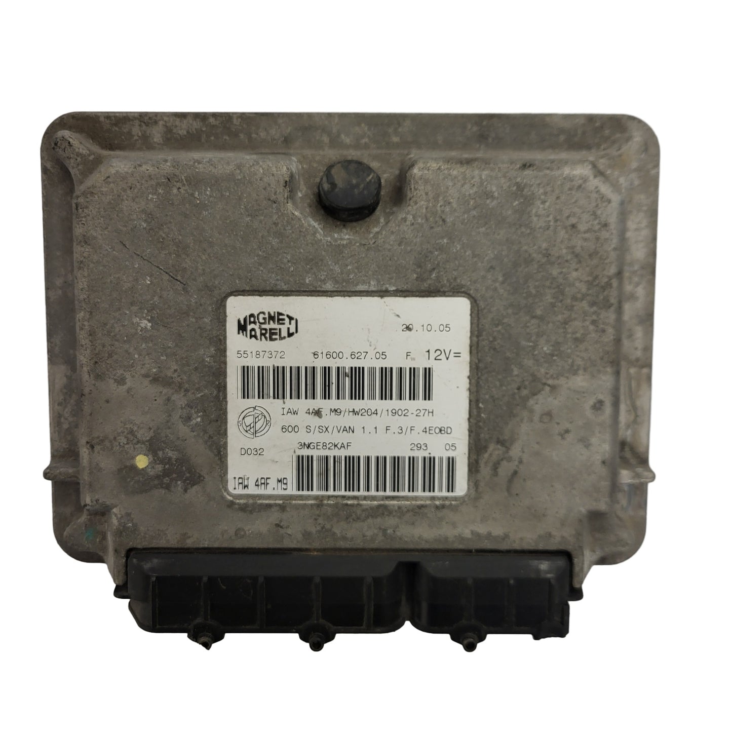Fiat Seicento 600 ECU / 55187372 / IAW 4AF.M9 / 61600.627.05 / HW204 / MAGNETI MARELLI