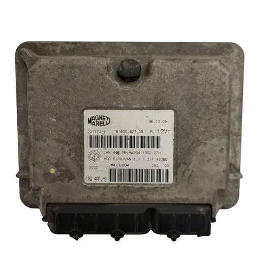 Fiat Seicento 600 ECU / 55187372 / IAW 4AF.M9 / 61600.627.05 / HW204 / MAGNETI MARELLI
