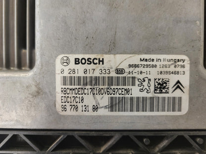 PEUGEOT CITROEN ECU / 0281017333 / EDC17C10 / 9677013180 / 9666729580 / BOSCH