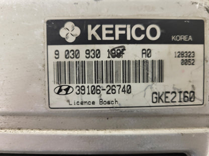 HYUNDAI COUPE ECU / 39106-26740 / 9030930199F / GKE2I60 / KEFICO