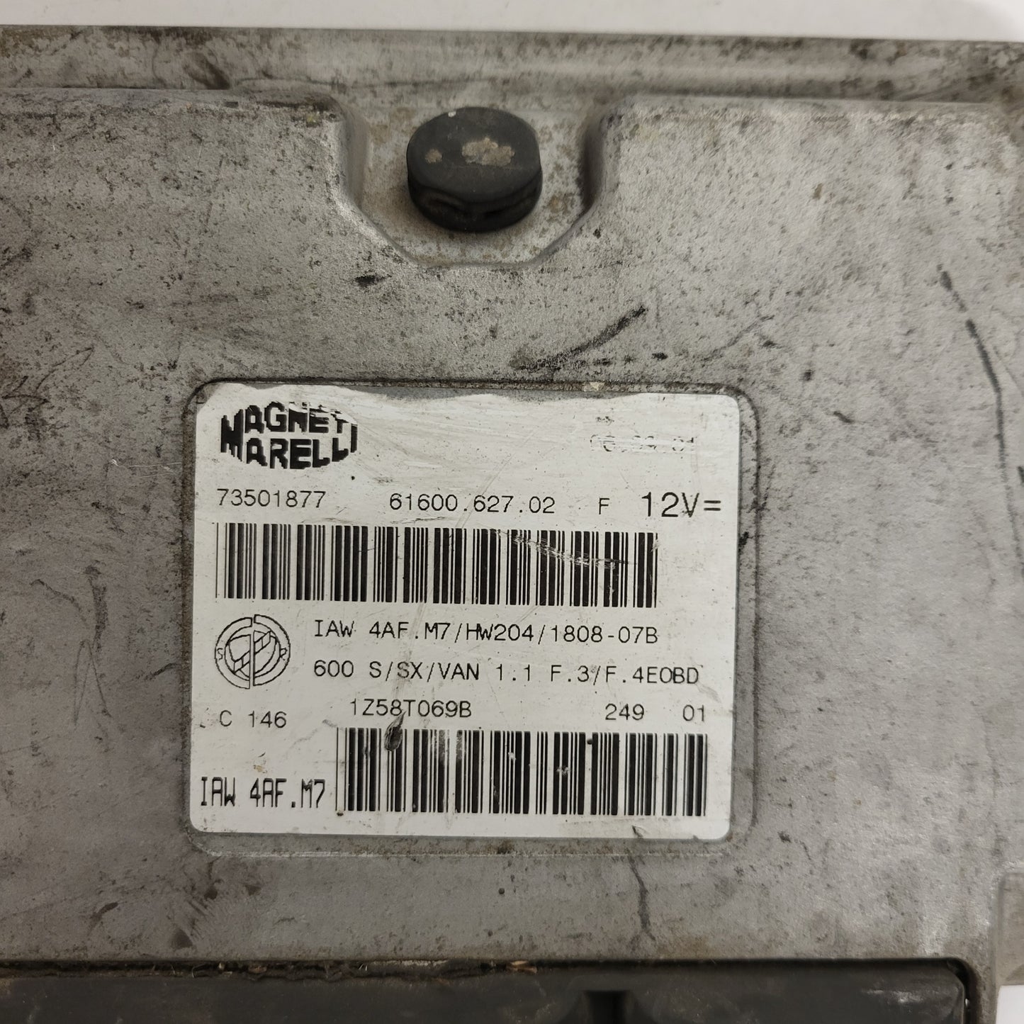 Fiat 600 1.1 ECU / IAW 4AF.M7 / 73501877 / HW204 / 61600.627.02