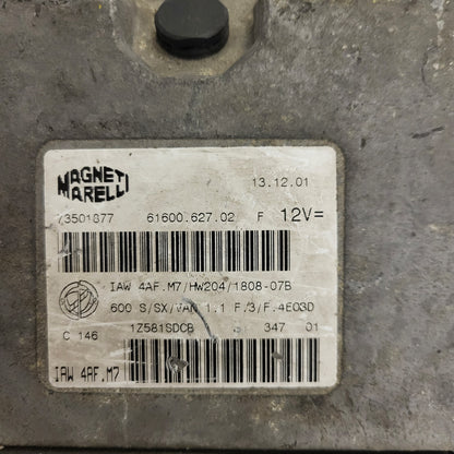 Fiat 600 1.1 ECU / IAW 4AF.M7 / 73501877 / HW204 / 61600.627.02