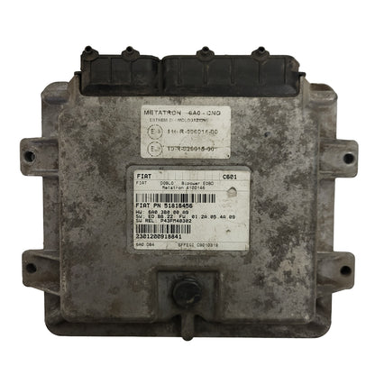 FIAT DOBLO BIPOWER ECU / 51816456 / 4100146 / 6A03B000A9 / METATRON