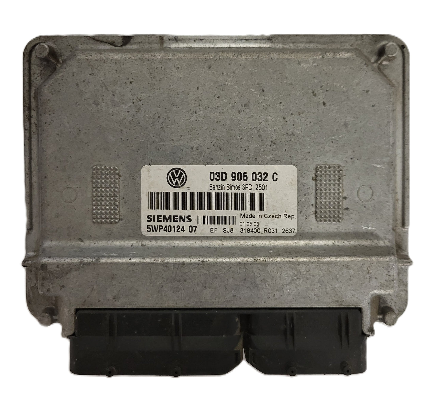 VW POLO ECU / 03D906032C / SIMOS 3PD / 5WP40124 07 / SIEMENS
