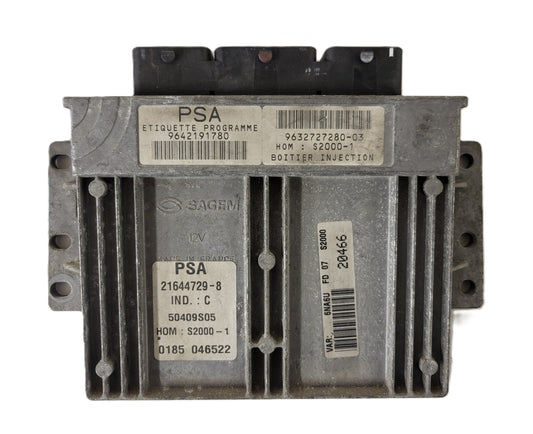 PEUGEOT CITROEN ECU / 9642191780 / 96327280-03 / 21644729-8 / 50409S05 / SAGEM