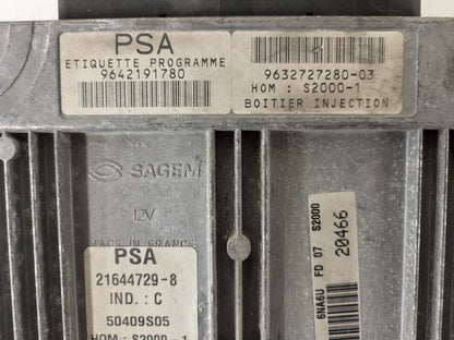 PEUGEOT CITROEN ECU / 9642191780 / 96327280-03 / 21644729-8 / 50409S05 / SAGEM