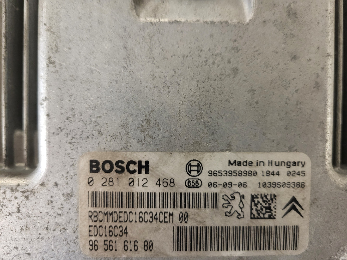 PEUGEOT CITROEN ECU / 0281012468 /9656161680 / 9653958980 / EDC16C34 /BOSCH