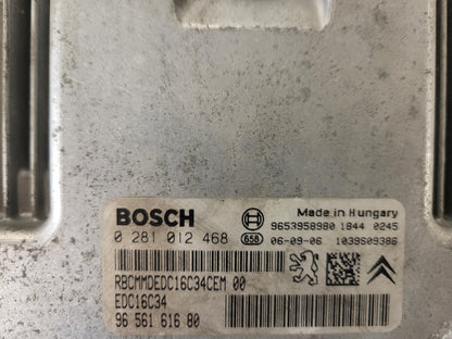 PEUGEOT CITROEN ECU / 0281012468 /9656161680 / 9653958980 / EDC16C34 /BOSCH