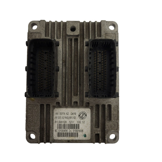 FIAT PUNTO EVO ECU / IAW 5SF9.A2 / 51891838 / HW405 / MAGNETI MARELLI