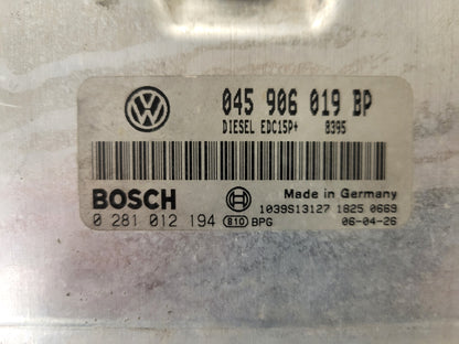 VOLKSWAGEN POLO IV 9N3 ECU / 045906019BP / 0281012194 / EDC15P+ / BOSCH