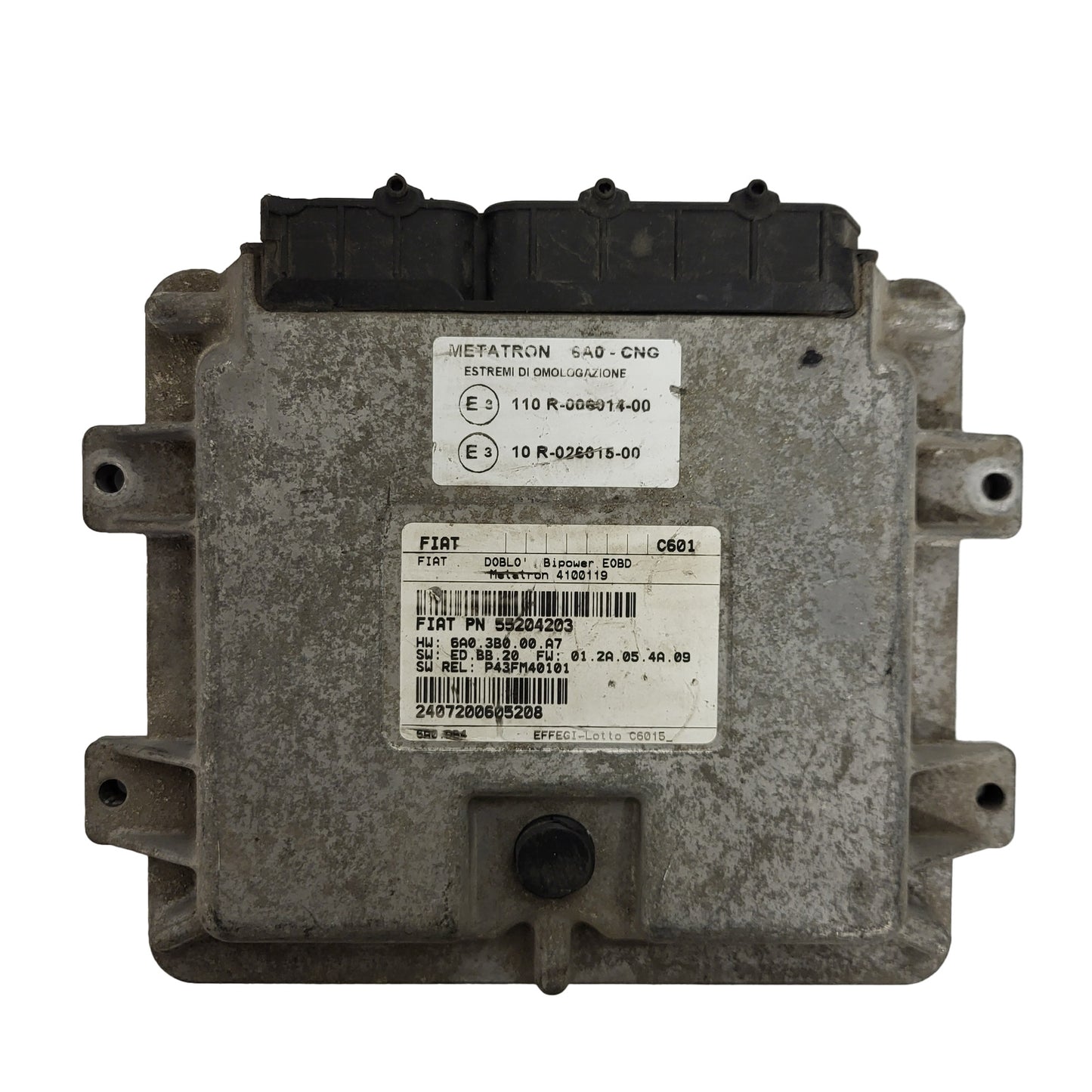 FIAT DOBLO BIPOWER ECU / 55204203 / 4100119 / 6A03B000A7 / METATRON