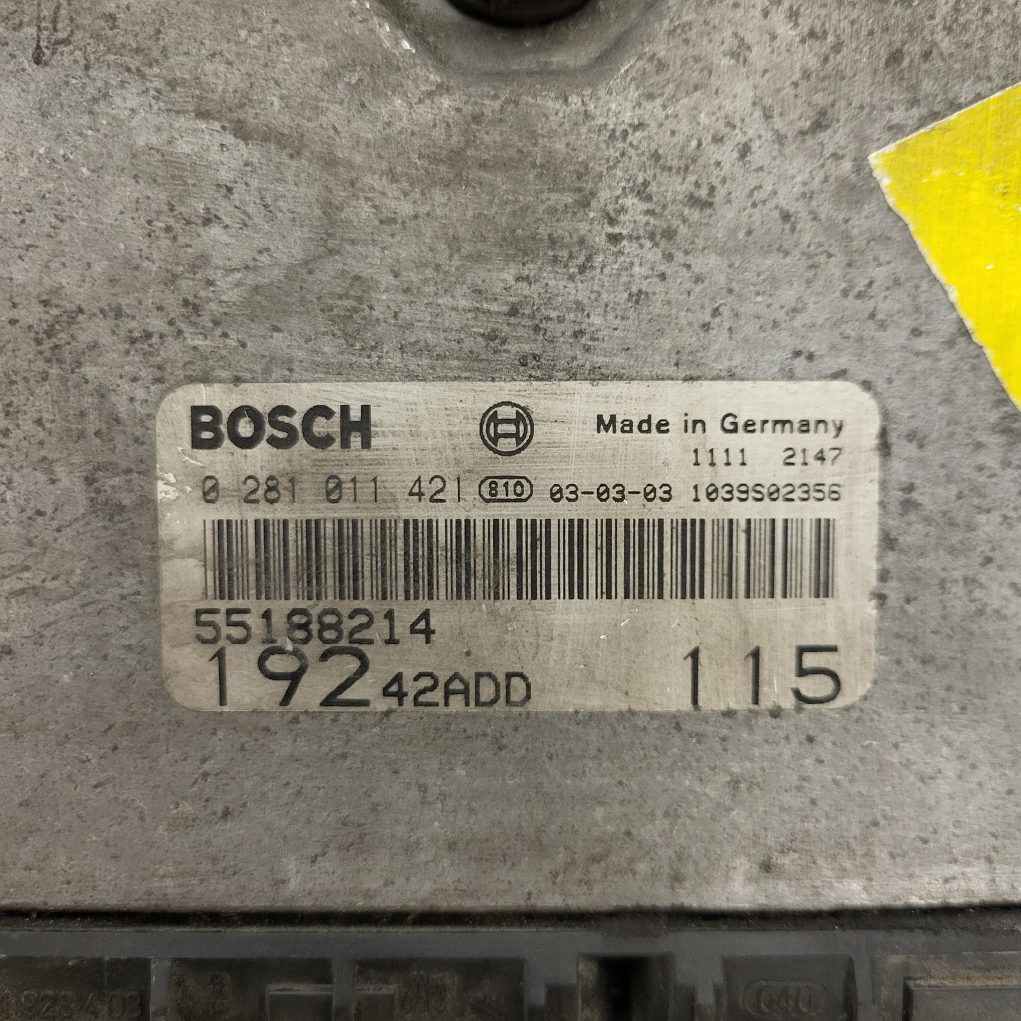 Fiat STILO 1.9 ECU / 0281011421 / 55188214 / BOSCH