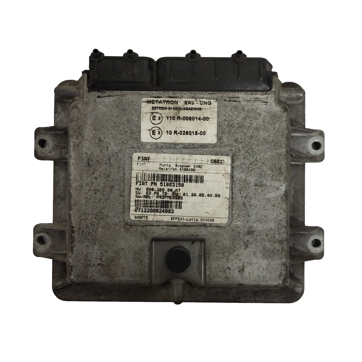 Fiat Punto ECU / 51803158 / 4100132 / 110R-006014-00 / 10R-026015-00 / METATRON