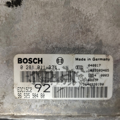 LANCIA PHEDRA 2.0 ECU / 0281011334 / 9652590480 / EDC15C2 / 9640938180 / BOSCH